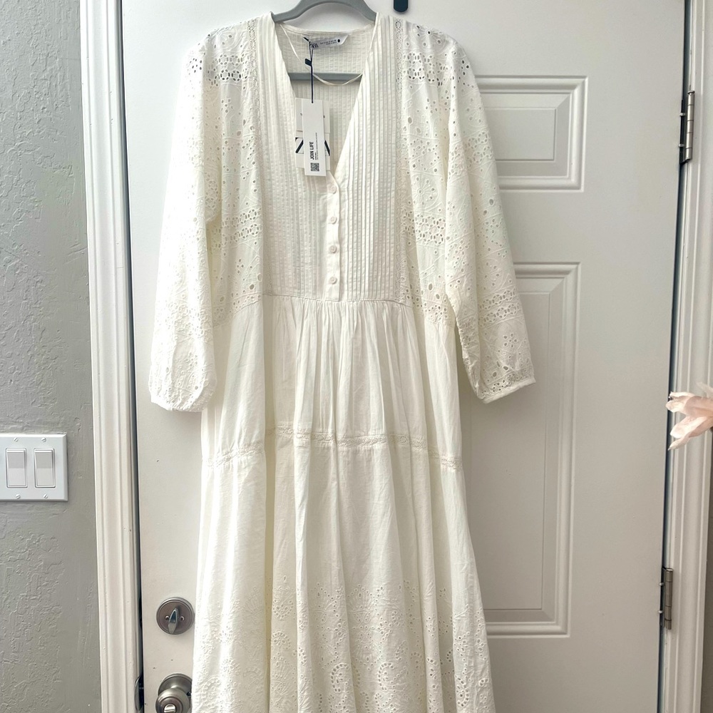 NWT Zara White Dress Small